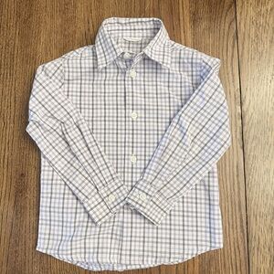 Van Heusen Kids Checkered Button-Down Shirt in Purple and White